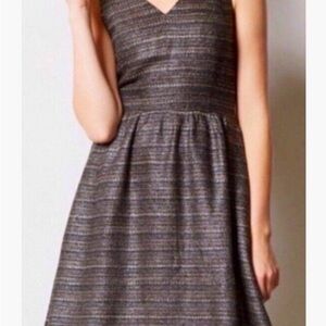 NWT Moulinette Soeurs Glissade Metallic Tweed Sleeveless Fit & Flare